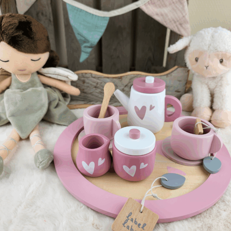 Theeservies roze
