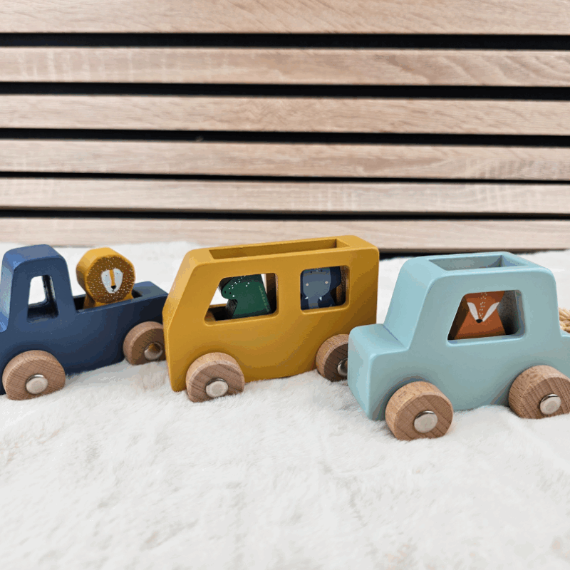 Trixie houten dierenauto set
