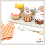 Tryco houten cupcake set