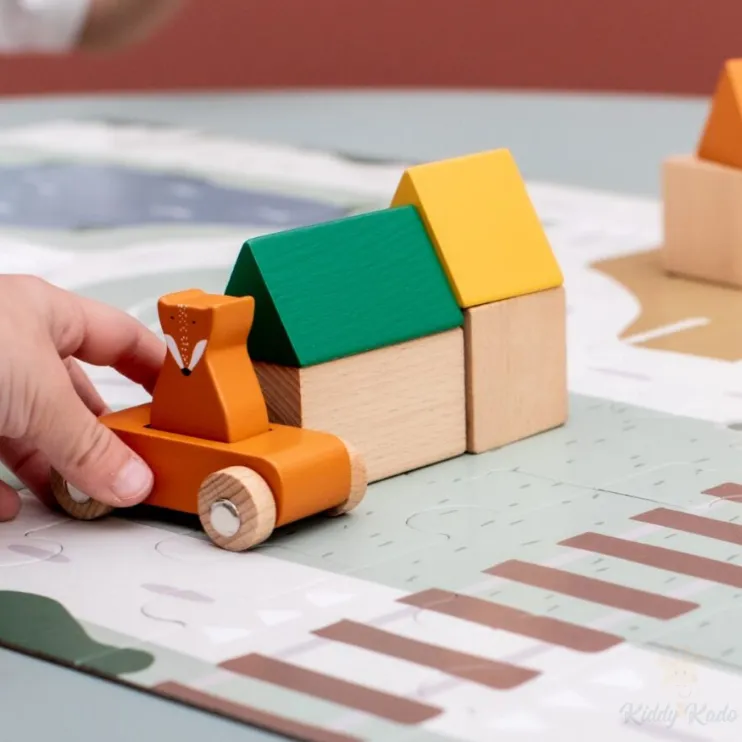 Houten Straten Puzzel met accessoires - Trixie