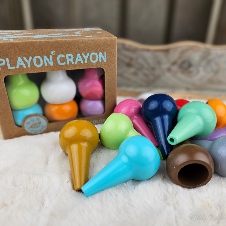 12 stapelbare waskrijtjes pastel