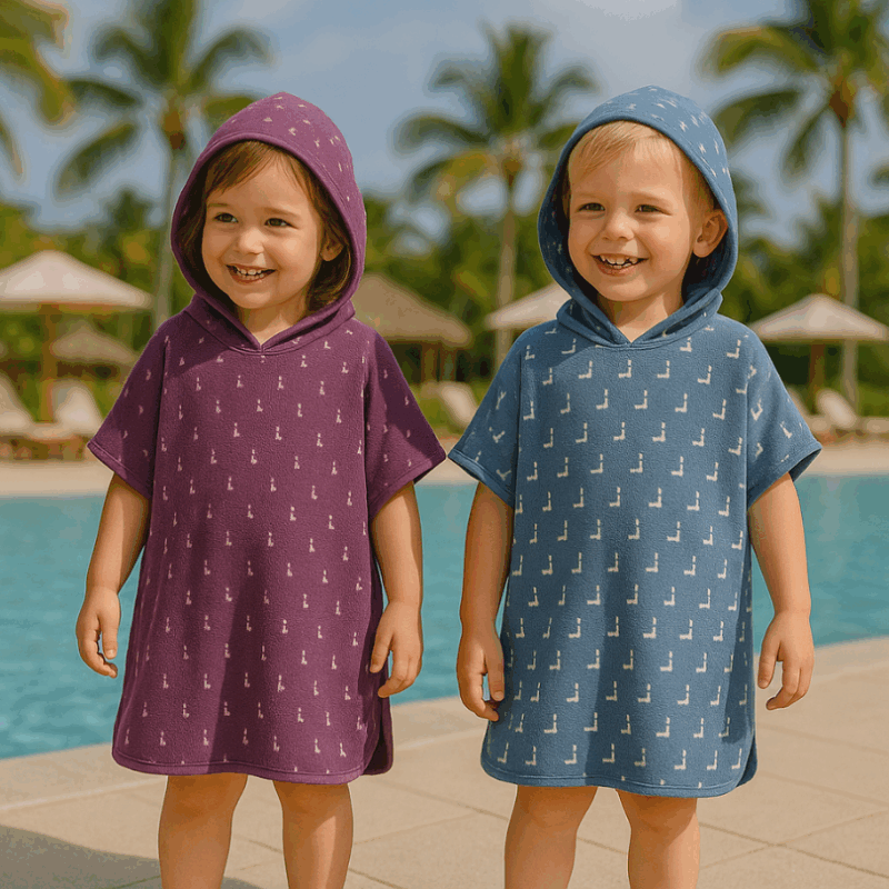 UV werende badponcho met naam