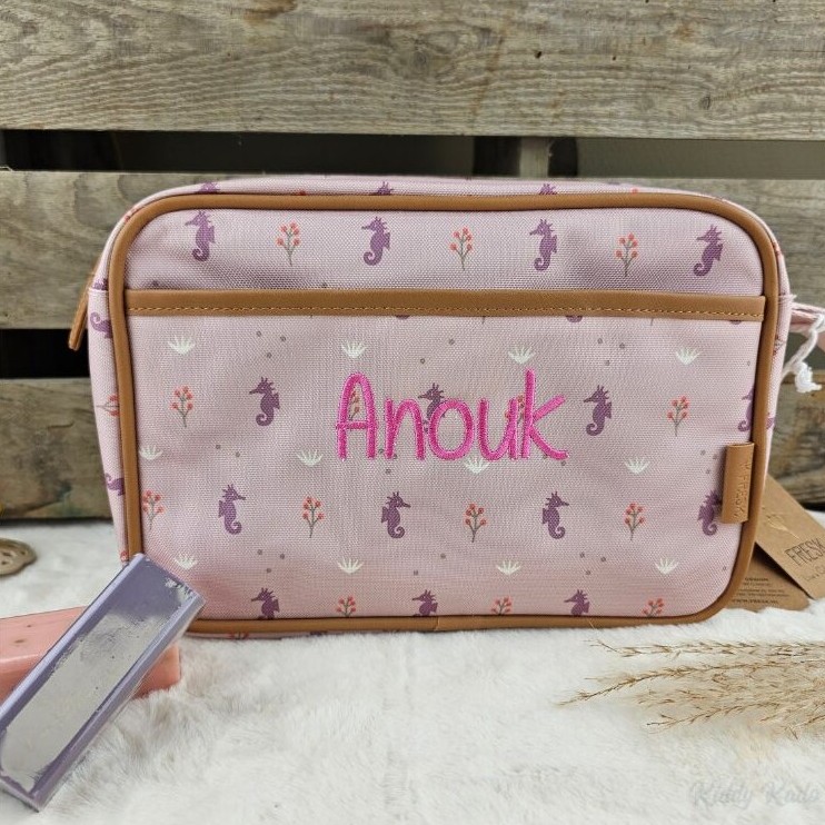 Toilettas met naam seahorse - Fresk