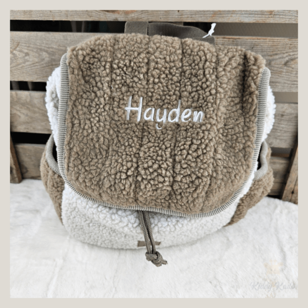 Jollein Teddy rugtas met naam colour block