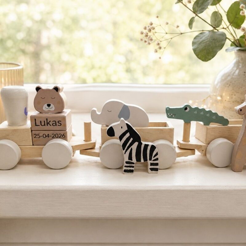 Houten speelgoedtrein Jungle Jambo