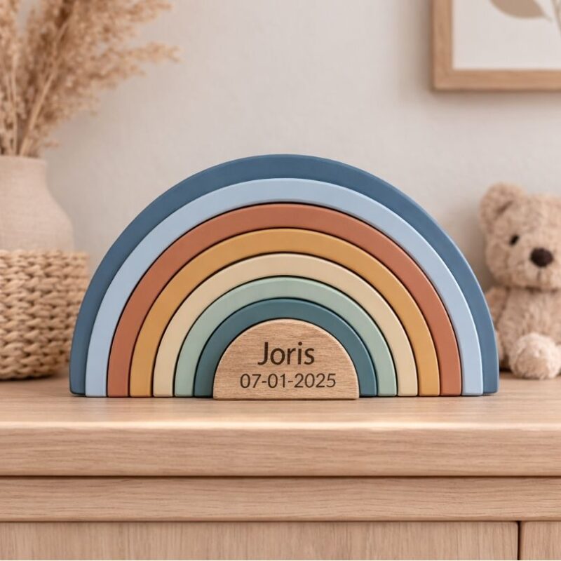 regenboogstapelaar met naam