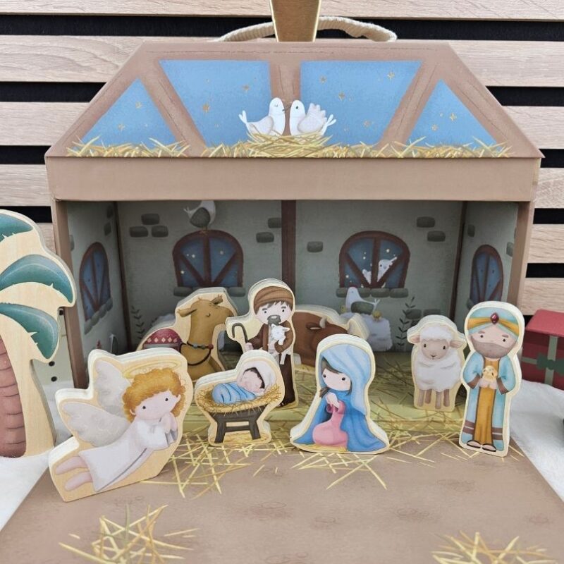 Kerststal speelkoffer Little Dutch