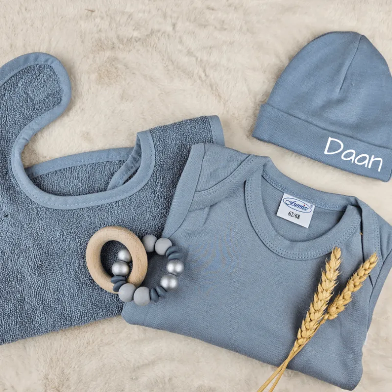 brievenbus kraamcadeau grijsblauw