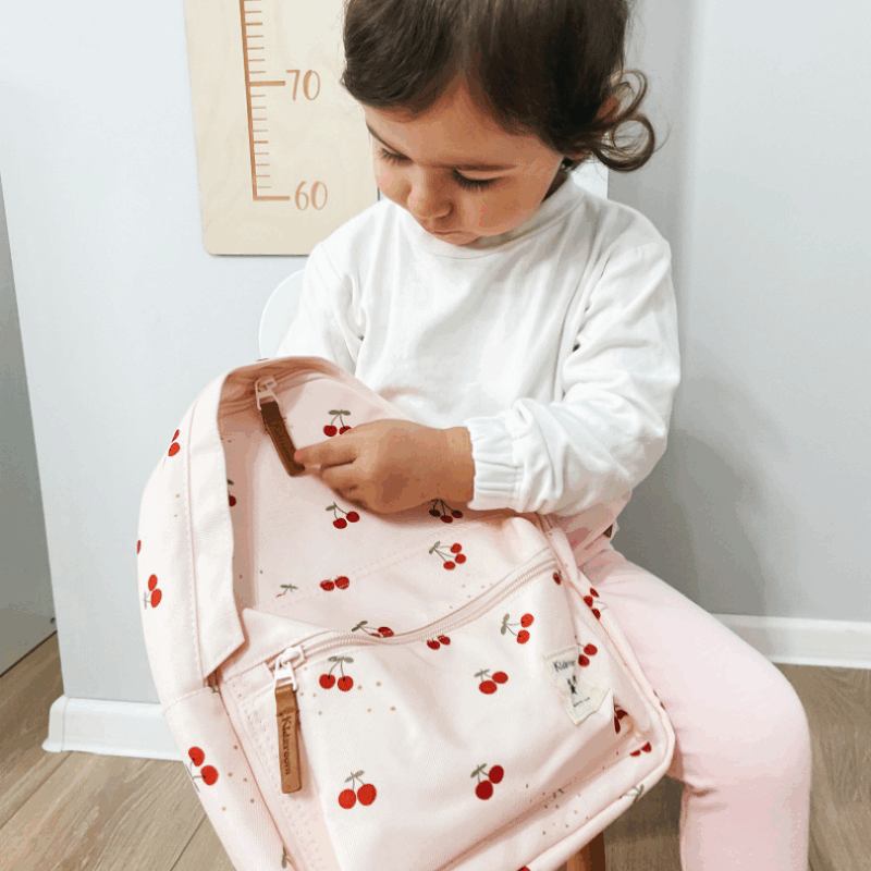 Rugzak Secret Garden – Roze met Kersenprint