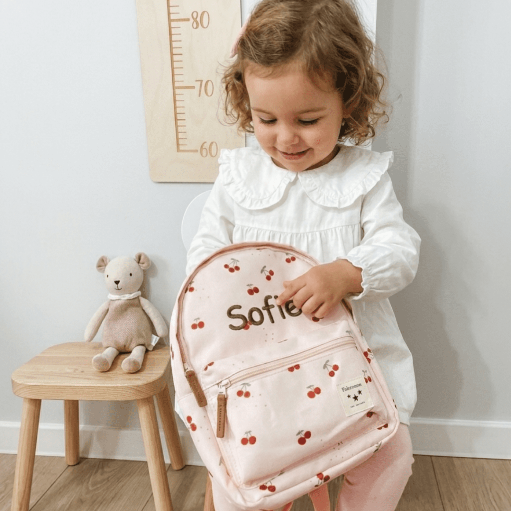 rugzak kersen optioneel met naam geborduurd
