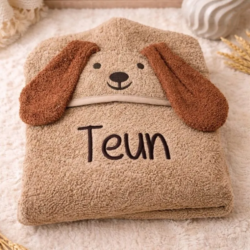 Badponcho Diego met naam geborduurd