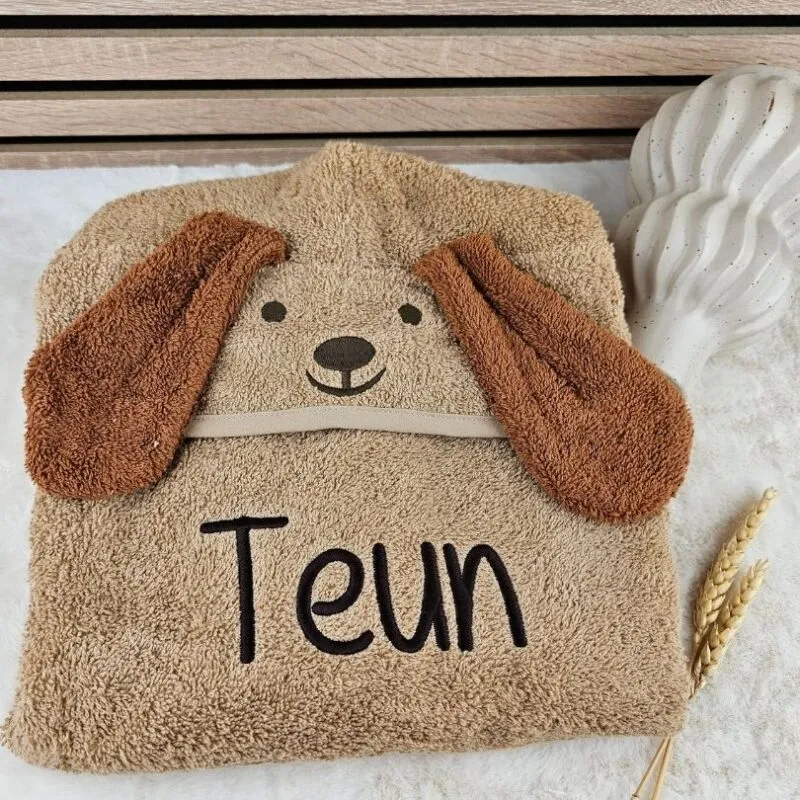 badponcho diego met naam geborduurd