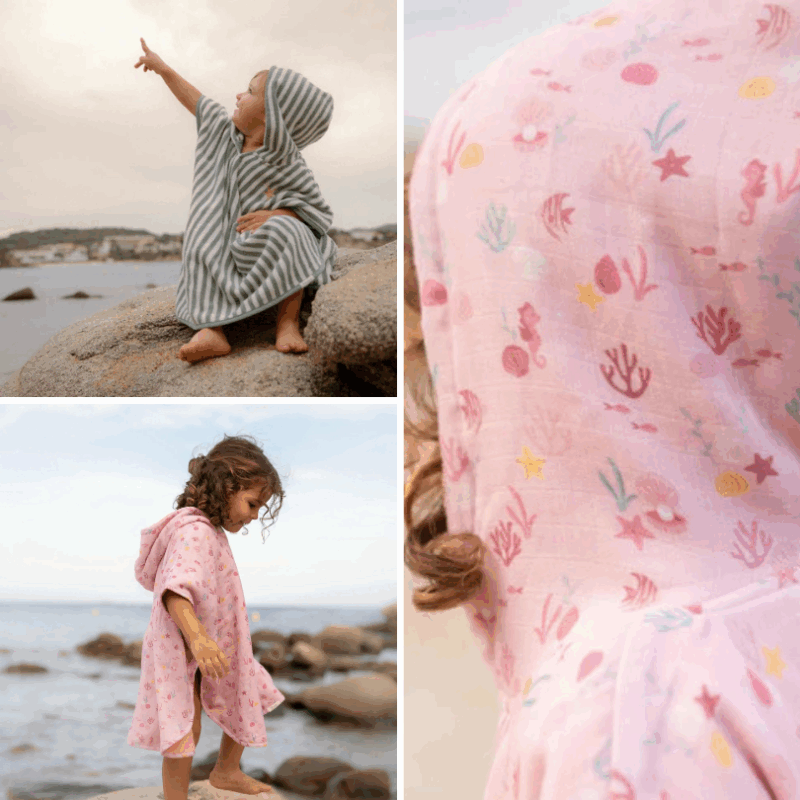 Badponcho met naam
