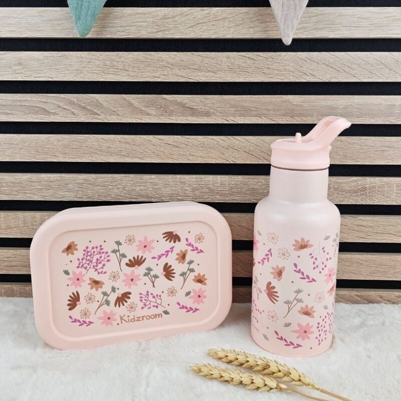 lunchset roze bloemen Kidzroom