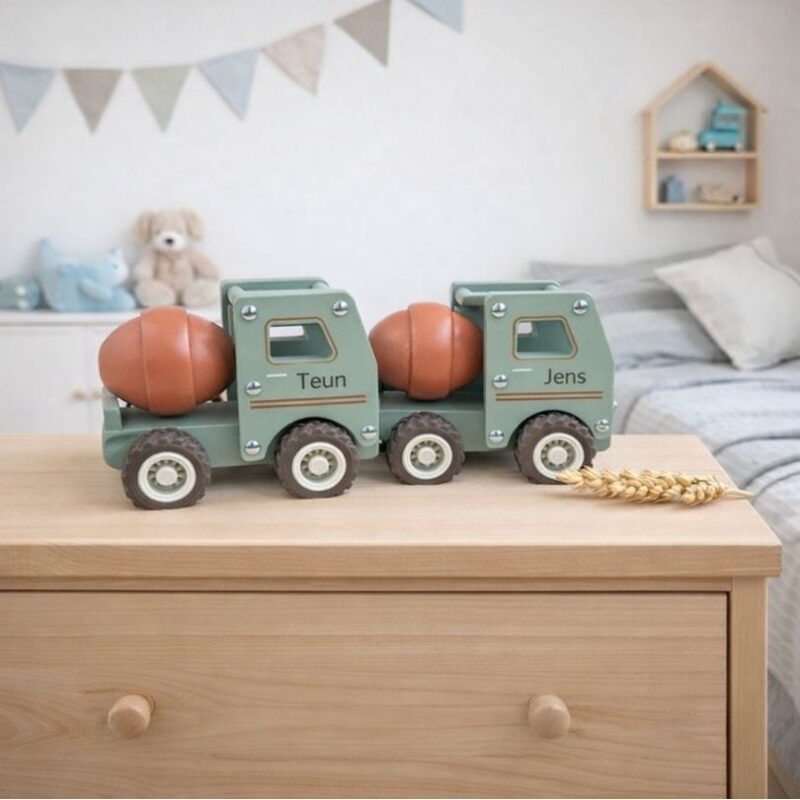 betonwagen met naam gegraveerd