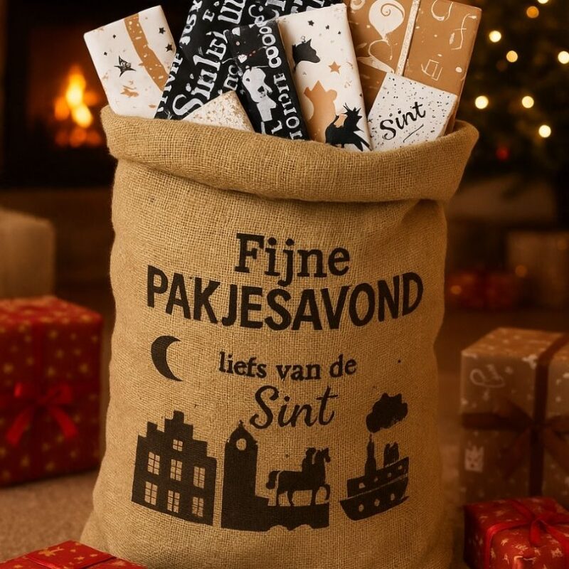Jute Sinterklaas zak