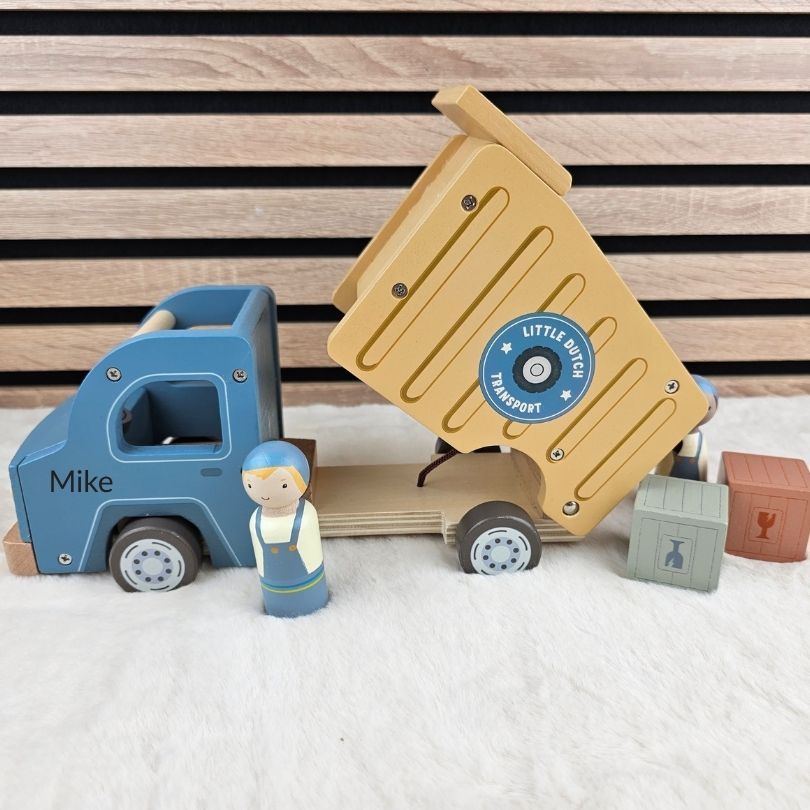Little Dutch Vuilniswagen met naam