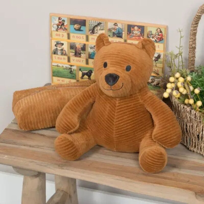 Knuffelbeer Sense Caramel – Rib Corduroy Vintage Knuffel