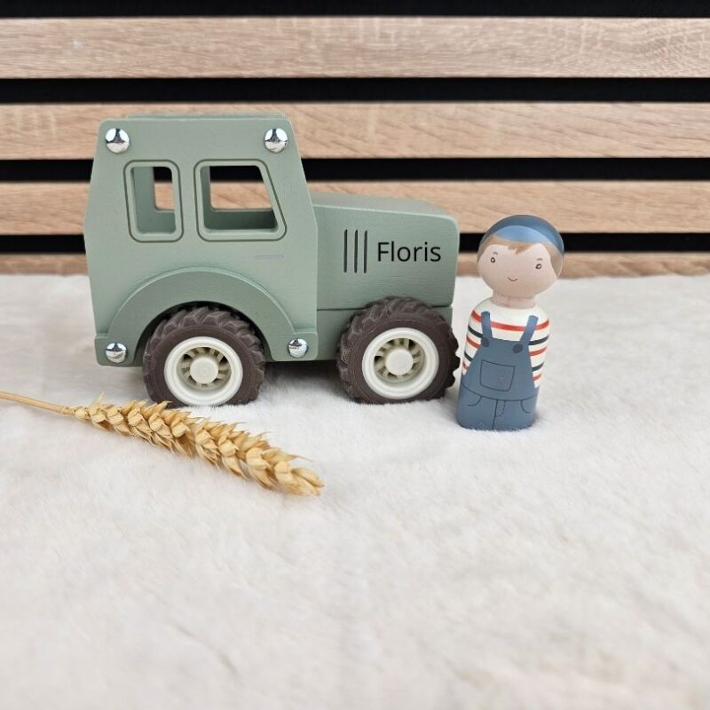 Little Dutch houten Tractor met naam