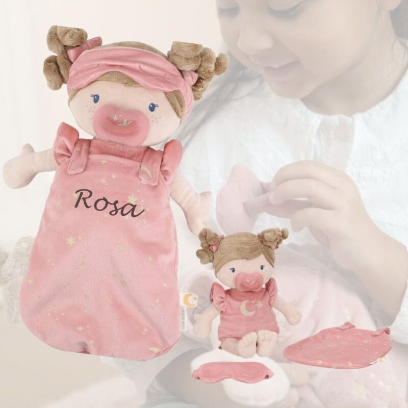 Slaappop Rosa Little Dutch met naam geborduurd