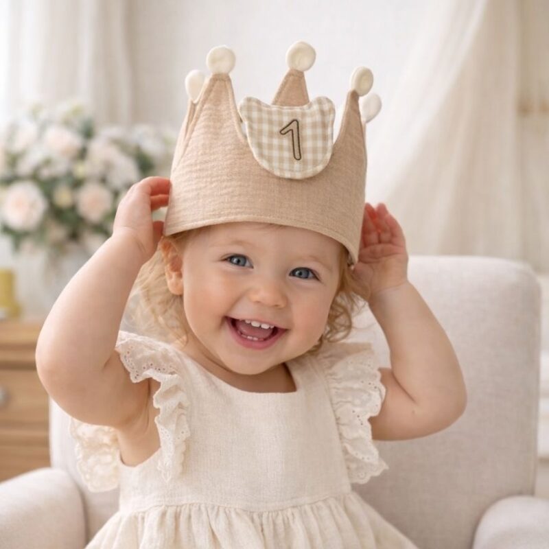 Verjaardagskroon met cijfers teddy bear