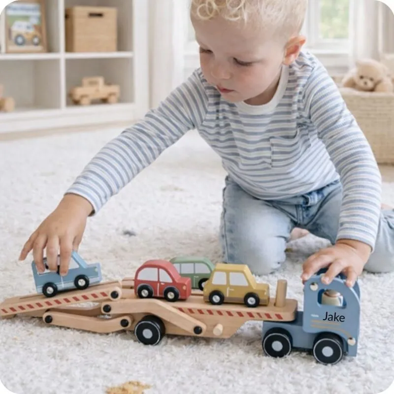 Houten transportwagen