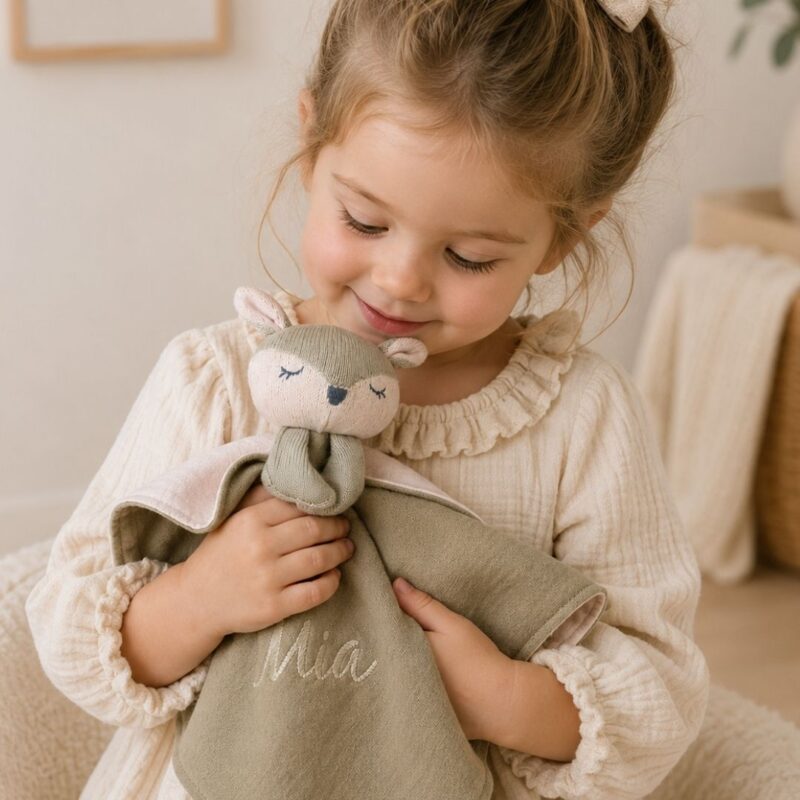 knuffeldoekje Nala met naam geborduurd